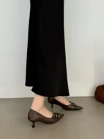 کفش پاشنه‌متوسط زنانه طراحی‌فرانسوی - تصویر 7