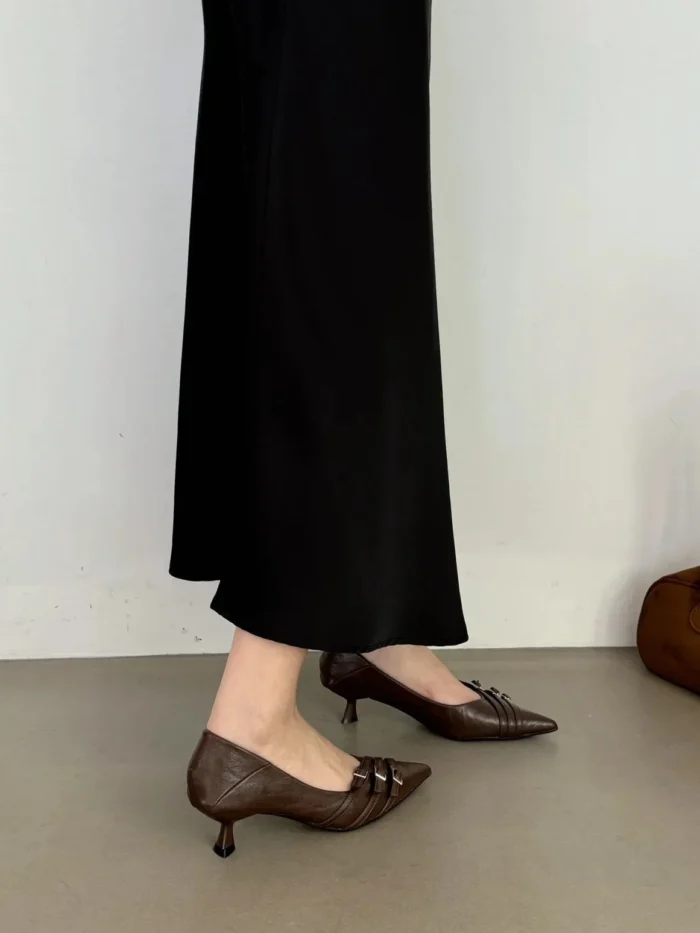 کفش پاشنه‌متوسط زنانه طراحی‌فرانسوی - تصویر 7