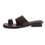 دمپایی زنانه تابستانی نوک‌باز ساده - تصویر 6