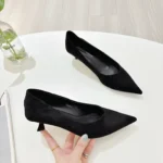 کفش پاشنه‌دار زنانه ورنی نوک‌تیز - تصویر 4