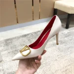 کفش پاشنه‌بلند زنانه چرمی نوک‌تیز - تصویر 4