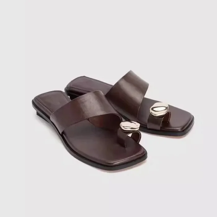 دمپایی زنانه تابستانی نوک‌باز ساده - تصویر 8