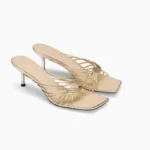 صندل زنانه نوک‌مربعی پاشنه‌سوزنی بند‌دار