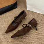 کفش مری‌جین زنانه نوک‌تیز راحت - تصویر 2