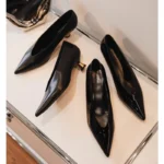 پامپ زنانه نوک‌تیز پاشنه‌کوتاه - تصویر 5