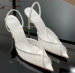 صندل پاشنه‌بلند زنانه نوک‌تیز سنگ‌ریز‌دار - تصویر 9