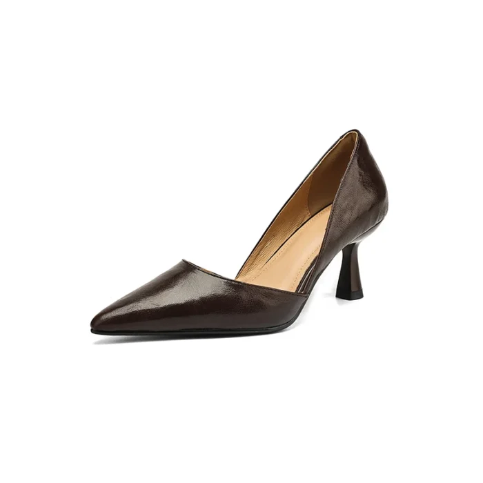 پامپ زنانه چرمی پاشنه‌سوزنی - تصویر 8