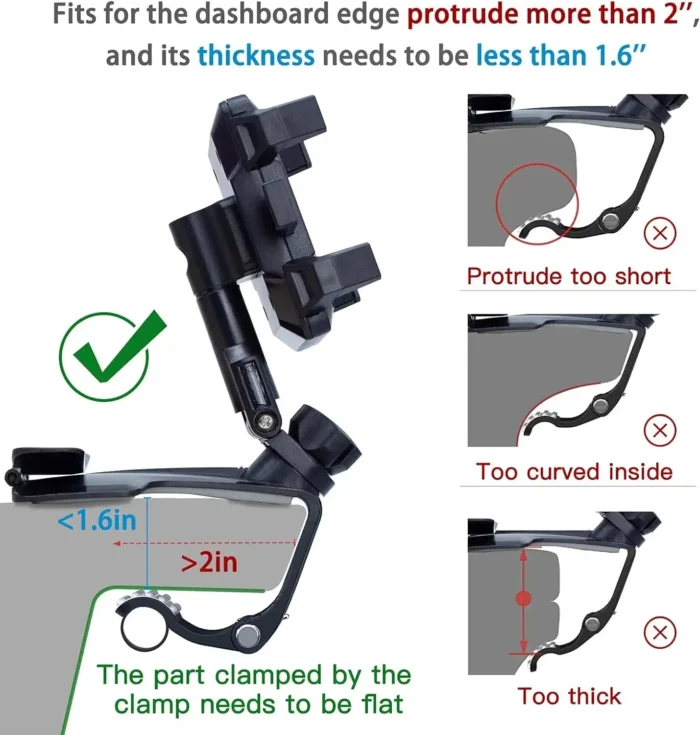 هولدر موبایل داشبوردی خودرو ۱۲۰۰درجه - تصویر 4