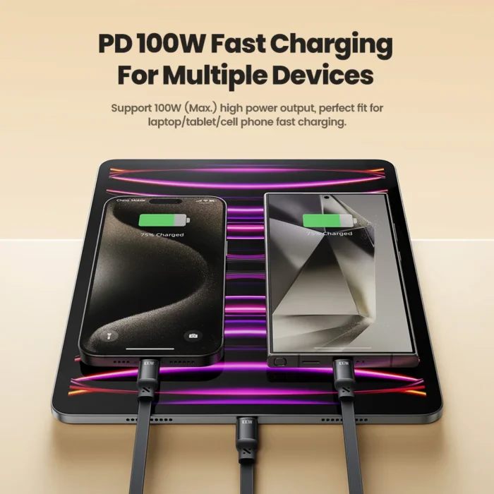 کابل تایپ‌سی جمع‌شونده ۱۰۰وات - تصویر 4