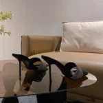 دمپایی زنانه کریستالی نوک‌مربعی پاشنه‌سوزنی - تصویر 7