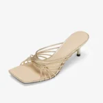 صندل زنانه نوک‌مربعی پاشنه‌سوزنی بند‌دار - تصویر 4