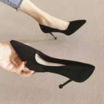 کفش زنانه مشکی شیک پاشنه‌بلند - تصویر 3