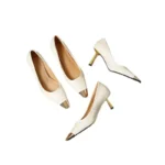 کفش پاشنه‌دار زنانه رنگ‌نود جزئیات‌فلزی - تصویر 5