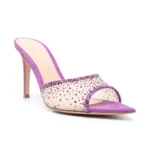 دمپایی زنانه نوک‌تیز پاشنه‌سوزنی نگین‌دار - تصویر 7