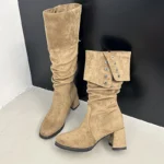 بوت زنانه زانوبلند وینتیج آسان‌پوش - تصویر 5