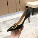 کفش پاشنه‌بلند زنانه چرمی نوک‌تیز - تصویر 7