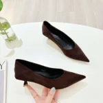 کفش پاشنه‌دار زنانه ورنی نوک‌تیز - تصویر 5