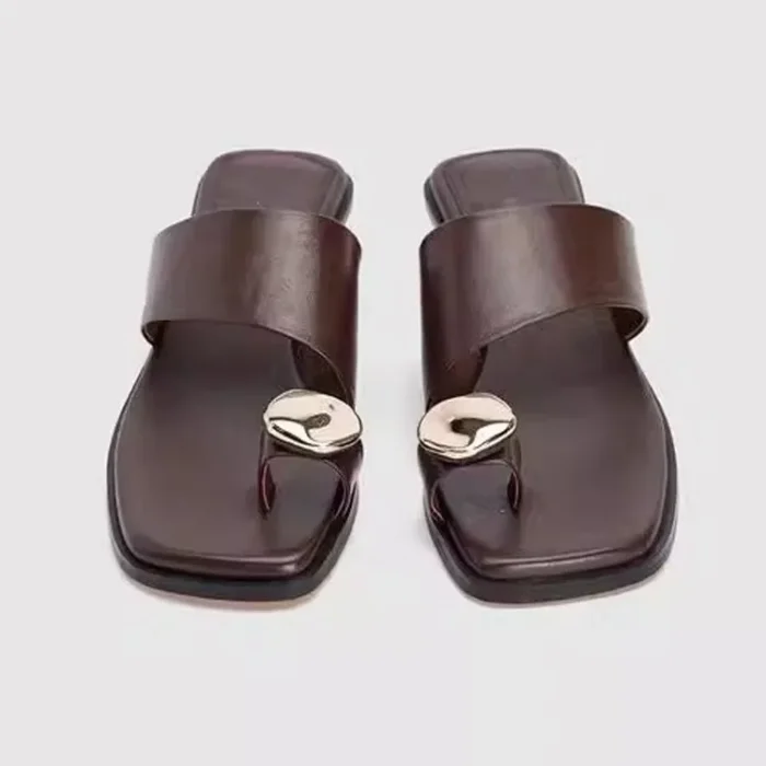 دمپایی زنانه تابستانی نوک‌باز ساده - تصویر 3