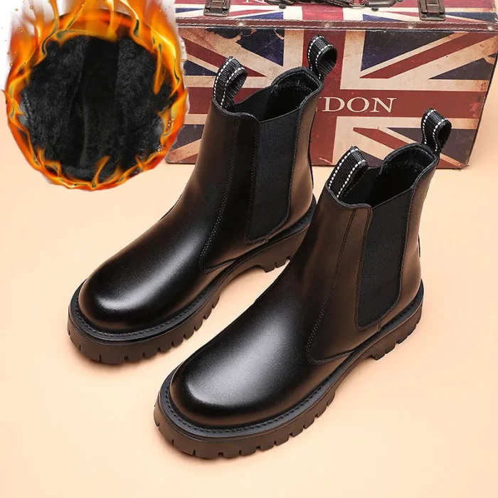 بوت چرمی مردانه موتورسواری زمستانی - تصویر 8