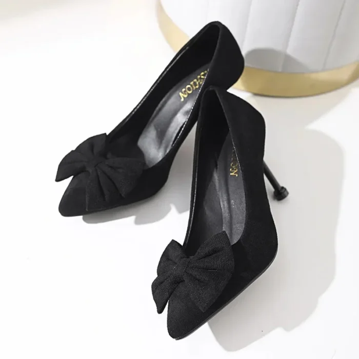 کفش زنانه مشکی شیک پاشنه‌بلند - تصویر 4