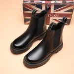 بوت چرمی مردانه موتورسواری زمستانی - تصویر 4