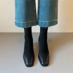 نیم‌بوت زنانه رترو فرانسوی پاشنه‌دار - تصویر 2