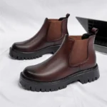 چلسى مردانه چرم با کفی ضخیم - تصویر 4