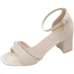 صندل زنانه پاشنه‌بلند طرحدار - تصویر 5