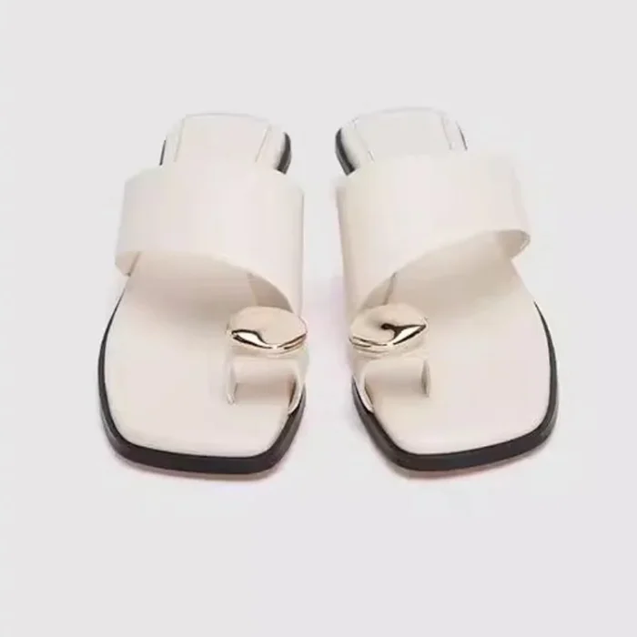 دمپایی زنانه تابستانی نوک‌باز ساده - تصویر 5