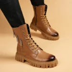 بوت چرمی مردانه سبک موتورسواری - تصویر 5